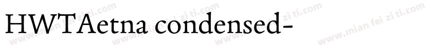 HWTAetna condensed字体转换
